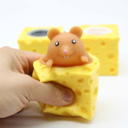 Decompression Cute Cheese Mouse Cup Pinch Squeeze Vent Squirre