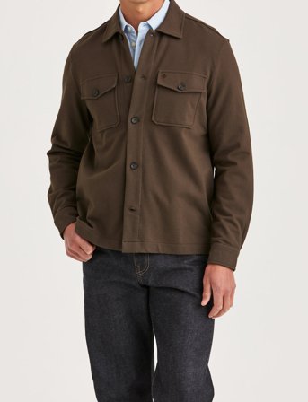 Morris Andrew Jersey Overshirt - Brown - XXL