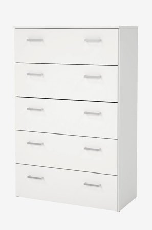 Tvilum - Space Chest 5 skuffer - Pakke - Hvid - Kommoder - Fra Homeroom