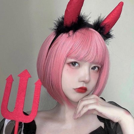 IC Peruk nyckelben bobo koreansk bobfrisyr runt ansikte internet