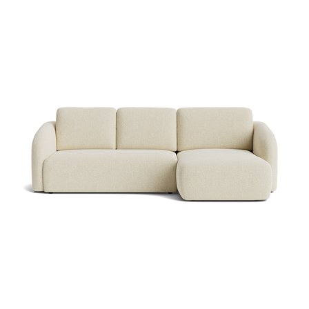 Savona Chaiselongue-Schlafsofa, rechts | Stauraum, Nordic Beige, Modernes Design, Bettkasten, Komfortable Polsterung, Gemütliche Couch, 94cm
