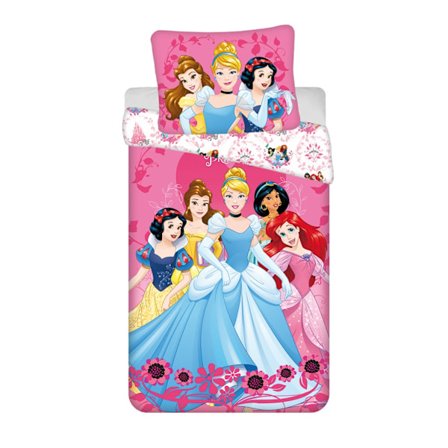 Disney Princess hjärt-sängkläder set 140×200 cm, 70×90 cm