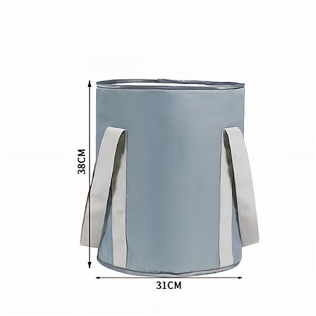 Resbar hopfällbar isolerad ansikts- och fotväsksväska - grå