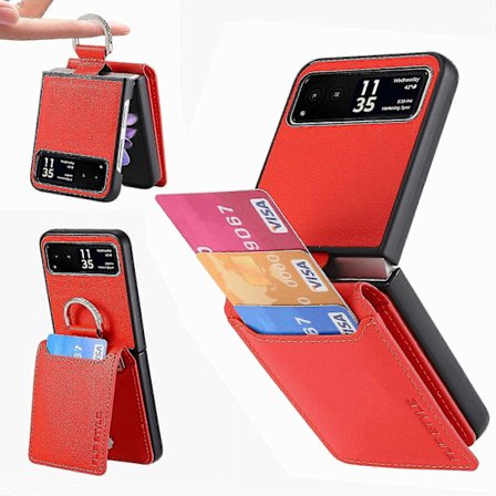 Litchi Texture Läder Telefonfodral För Motorola Razr