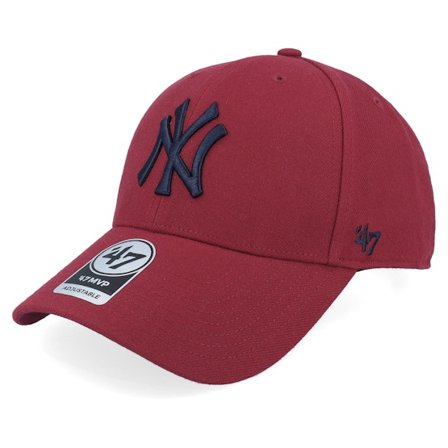 47 Brand - MLB Rot adjustable Cap - New York Yankees Mvp Cardinal/Black Adjustable @ Hatstore