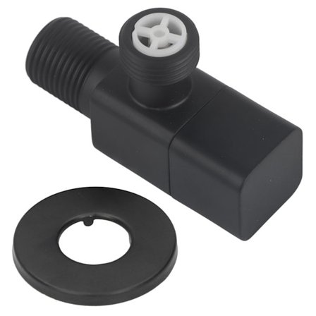 G1/2 Sort Vinkelventil Blandingsbatteri Vandstop til Badeværelse Toilet Håndvask