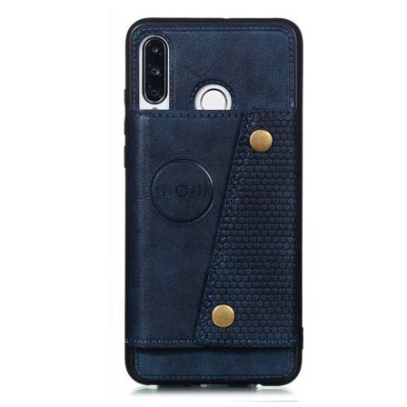 TG Slank Deksel med Kortholder - Huawei P30 Lite Mørkblå