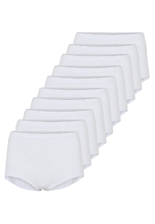 Decoy Ekologisk Bomull, Maxi Brief Trosar, 10-pack, Vit Badkläder Dam L