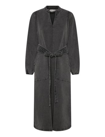 Parisll Midi Dress Ls Grey Lollys Laundry