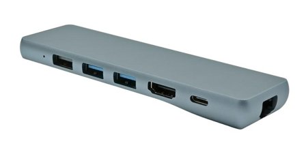 ProXtend 8in1 MultiHub - dokkingstasjon - USB-C 3.2 Gen 1 x 2 - HDMI - GigE