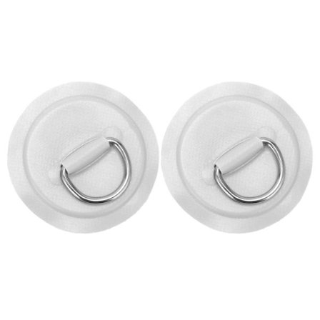 Vit PVC Uppblåsbar Båt D Ring Pad Patch Fästpunkt för Flotte Jolle Kanot Surfbräda Kajak
