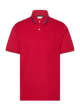 Contrast Tipping Ss Pique Polo Red GANT