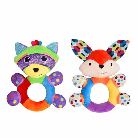 2st Rattle Leksaker, Runda Hand Skallror, Baby Flickor Pojkar Nyfödda