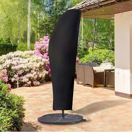 Beskyttelsestrekk for parasoll og cantilever parasoll 2 til 4 m Stor parasollbeskyttelse mot vær, UV, vind utendørs for Cantilever Paras (Fww)