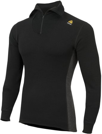 Aclima Aclima M's WarmWool Polo Jet Black - Undertøysgensere
