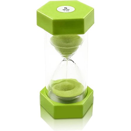 Timeglas Timer Farve Timeglas Køkken Timer, Visuel Hjælpemiddel til Spil, Madlavning og Motion (5 Minutter, Grøn )