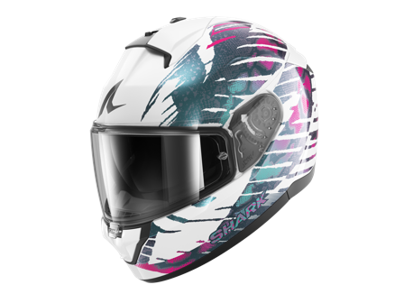 Integralhjelm Shark Ridill 2 Reptaia Hvid/Lilla(Cameleon M
