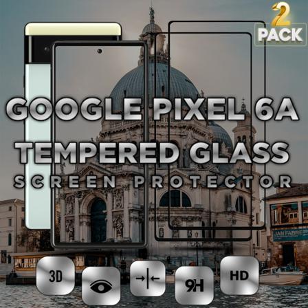 2-pack Google Pixel 6a - Härdat Glas 9h - Super Kvalitet 3d