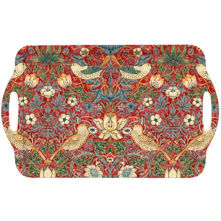 Spode Iso Strawberry Thief -tarjotin, punainen