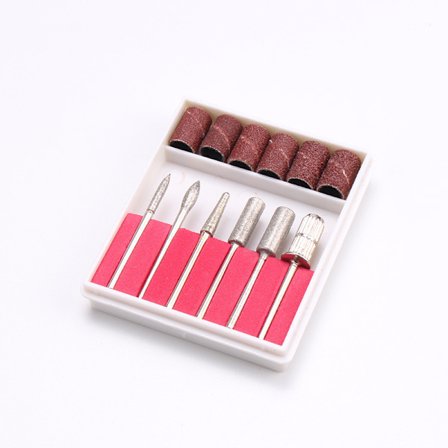 Nail Art 6 st Sliphuvud Set Diamant Sliphuvud Slipning R