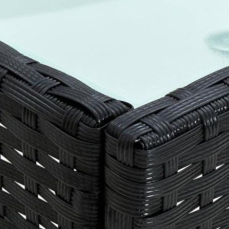 Vidaxl Loungeset För Trädgården Med Dynor 5 Delar Konstrotting S Svart