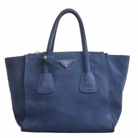 Prada Vintage Pre-owned Ruskind totes Blå, Dame Vintage Tasker, Størrelse: ONE Size