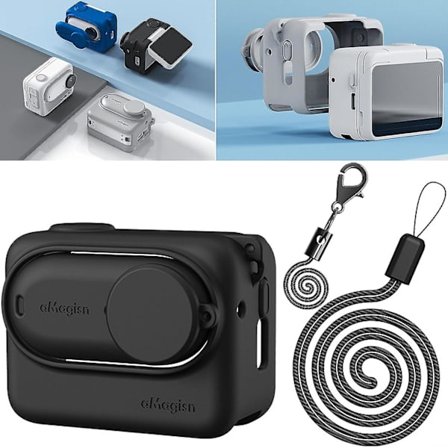 Silikonfodral för Insta360 Go 3 med snodd, för Insta360 Go 3-tillbehör