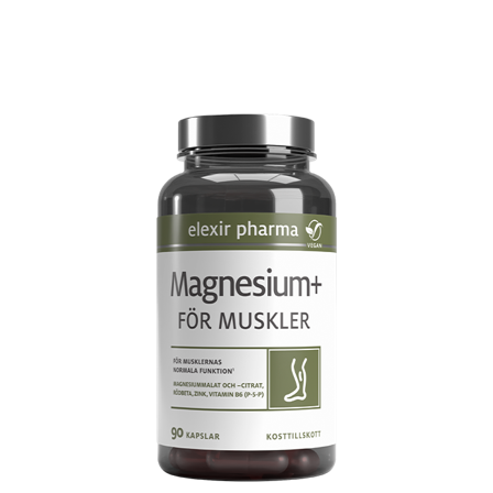 Elexir Pharma Magnesium+ for muskler 90 kapsler