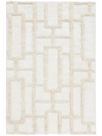 Hochflorteppich Lalique Naturweiß Oeko-Tex