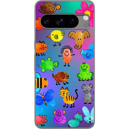 Kompatibel Mobilcover til Google Pixel 8 Pro Little Scribble Friends
