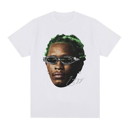 Rapper Young Thug Grafisk T-shirt Herr Dam Mode Hip Hop Vintage T-shirt
