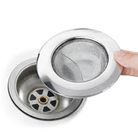 3-pak Ø4,5 Filter / Hårfælde til Afløb & Vask - Samler skrald Sølv