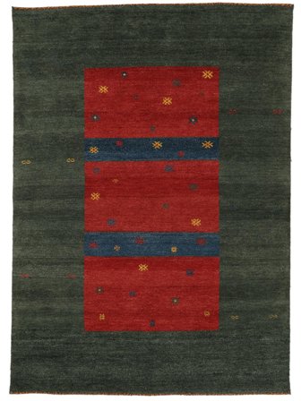 Hand Knotted Gabbeh Rustic Rug 170X234 Persian Wool Black/Dark Red