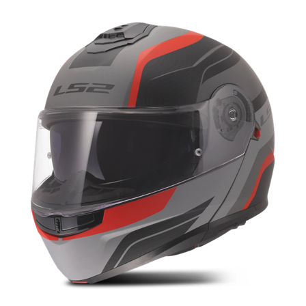 Avattavakypärä LS2 FF908 Strobe II Monza Musta/Harmaa/Punainen L