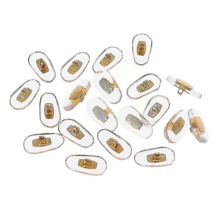 10 par/lot gyldne Pvc-briller Anti-Slip Aluminium-leder Sølv Næsepuder