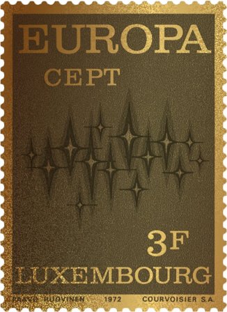 Luxembourg - EUROPA 1972-2022 - Ægte guld - Postfrisk frimærke i 24 karat guld indkapslet og i skrin