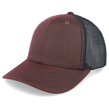 Richardson - Rød trucker Caps - 112wf Fremont Split Burgundy/Black Trucker @ Hatstore