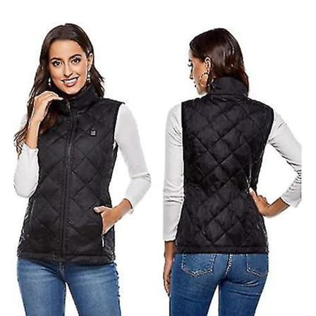 Naisten l mmitetty liivi kaulassa l mmitystakki M Black