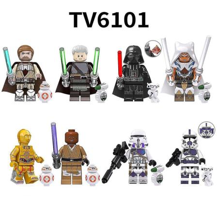 8 stk. Star Wars Serie Minifigur Byggeklodser Sæt, Darth Vader Mini Actionfigurer Legetøj Gaver Hjem Dekoration