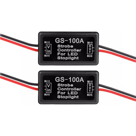 9-30V Blinkende Strobe Blinkende Controller Blinkende Modul til LED Bremslys Hagestoplys Høj Montering/3. Bremslys - 2Pack