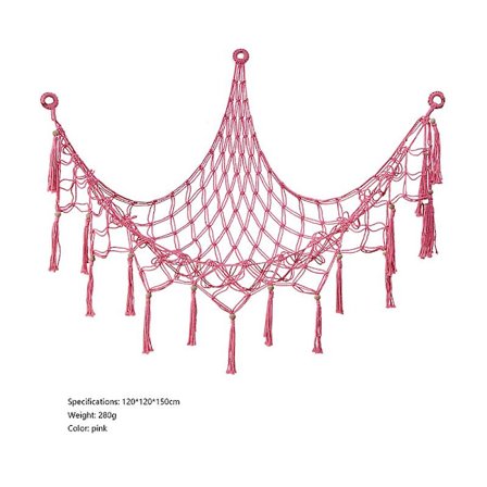 Förvaringsnät för gosedjur i bohemisk stil (extra stort) och gosedjursnät eller hängmatta, lämplig för små gosedjur eller gosedjur.