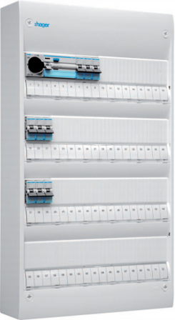 Hager GD418SF Sentralapparat Type: Gamma, IP30 4 x 18 moduler, Elfordeling & strømforsyning