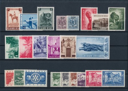 Belgien - Komplet årgang 1954 - Postfrisk