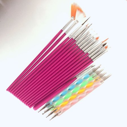 Nail Art Brush Nail Dotting ROSE RED