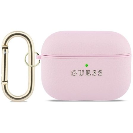 Guess Grained Classic Logo Fodral för AirPods Pro 3 - Rosa