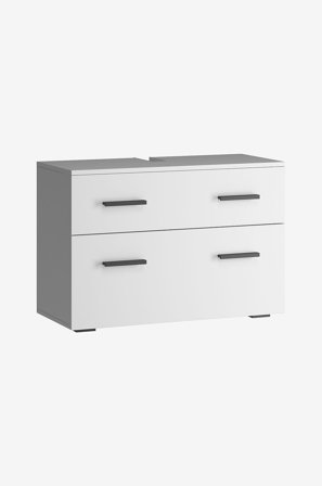 Loft24 - Malika Vaskeskab 80 cm med 1 klapdør og 1 skuffe - Hvid - Badeværelsesmøbler - Fra Homeroom