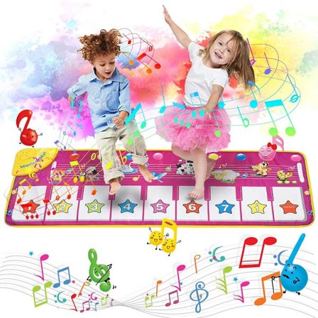 Aoluxlm legetøjspiano måttedansmåtte klaver keyboard klavermåtte KLB