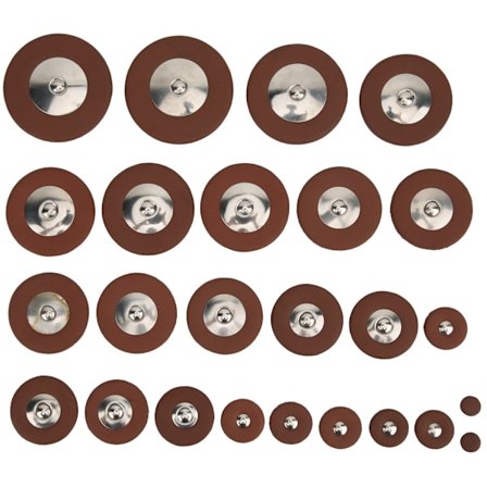 25-delars ersättningsset med läderkuddar i flera storlekar för tenorsaxofon