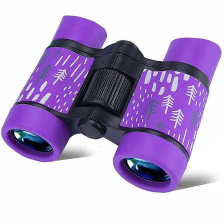 Kikkert til børn - Kompakt sammenklappelig kikkert - Børnegave til drenge og piger - 4x30 mini-kikkert - Vandtæt