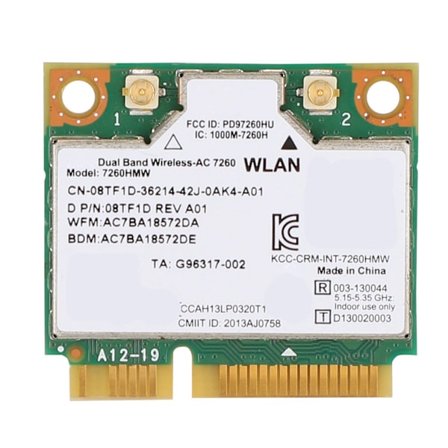 För Intel 7260HMW Universellt Nätverkskort Bluetooth4.0 Mini PCI-E Gränssnitt NIC för Laptop